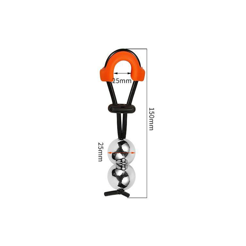 Металлические носилки для пениса с двумя шариками (диаметр 25 мм)